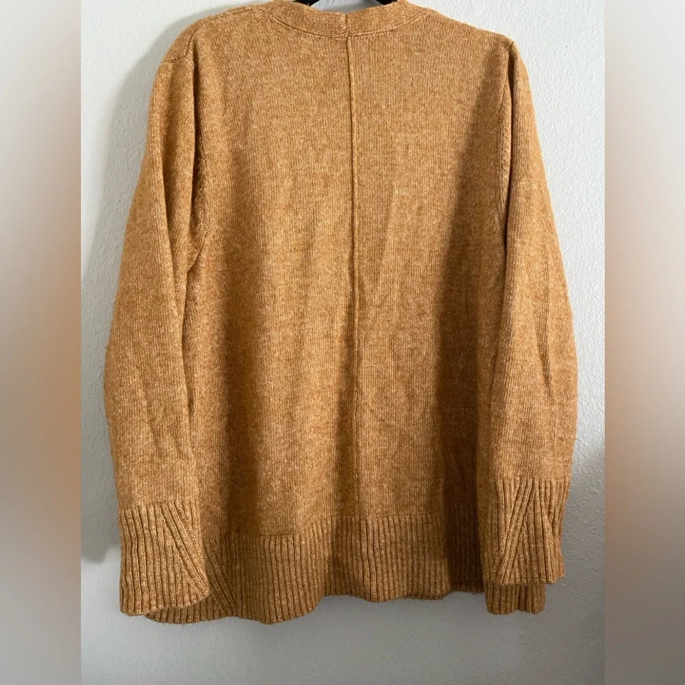J Jill Cardigan Sweater 2XL Brown Orange Classic Cotton Blend